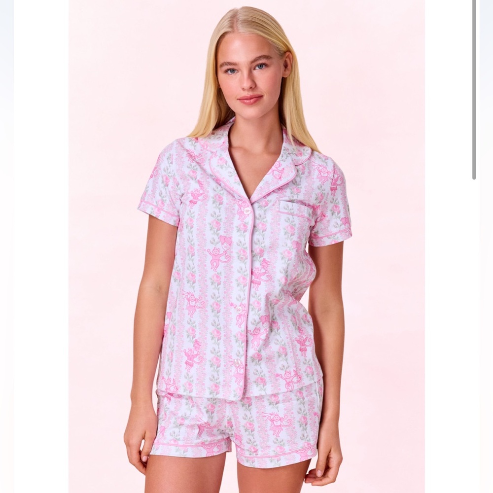 Roller Rabbit x Love Shack Fancy Pajama Set Heirloom Monkey - Picture 2 of 6